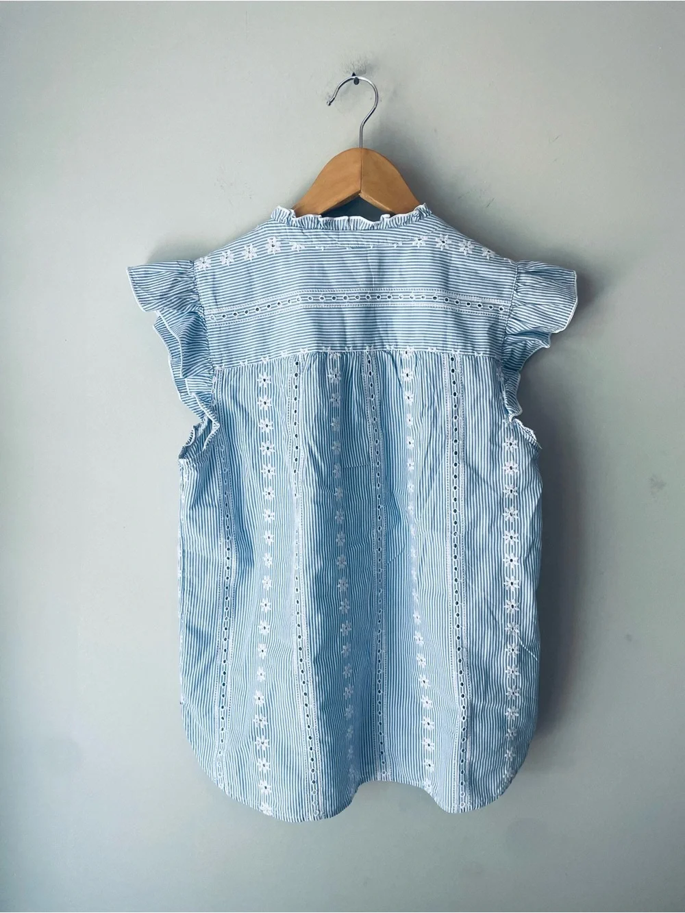 LOFT Eyelet Ruffle Top - Picture 7 of 7